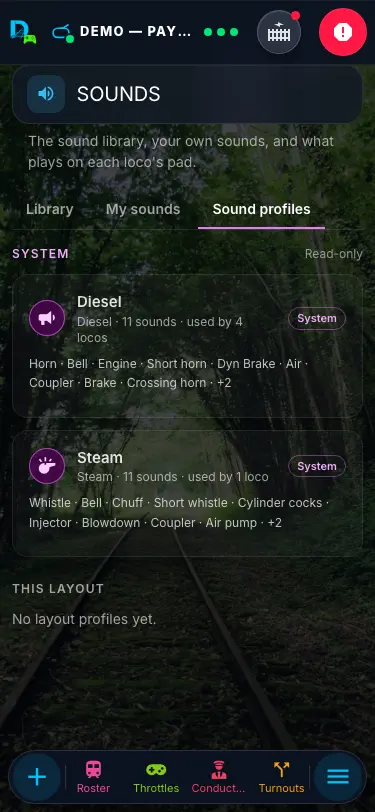 Sound profiles on a phone