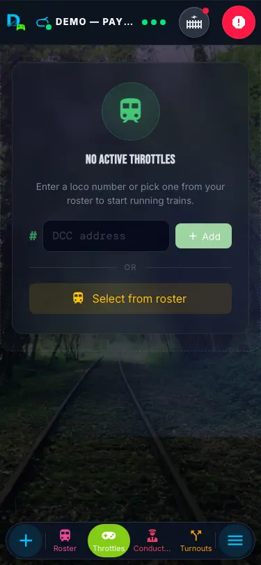 Throttle control on mobile